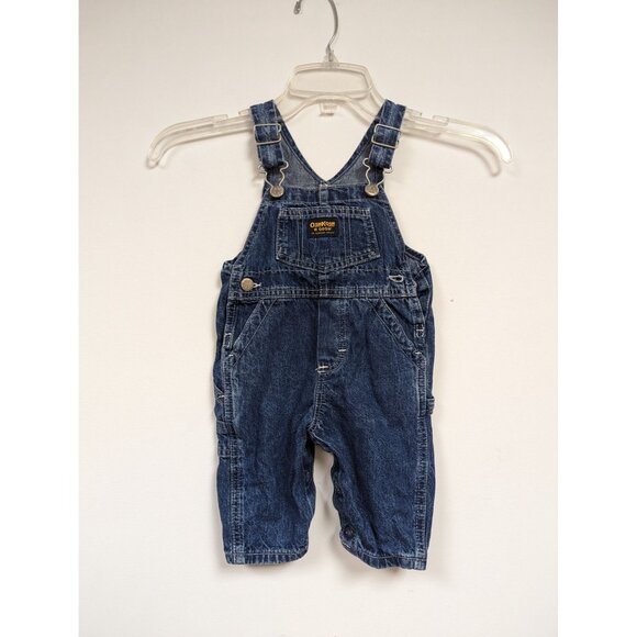 OshKosh B'Gosh Vestbak Toddler Boys Denim Overalls Bibs Size M Medium - Picture 1 of 4